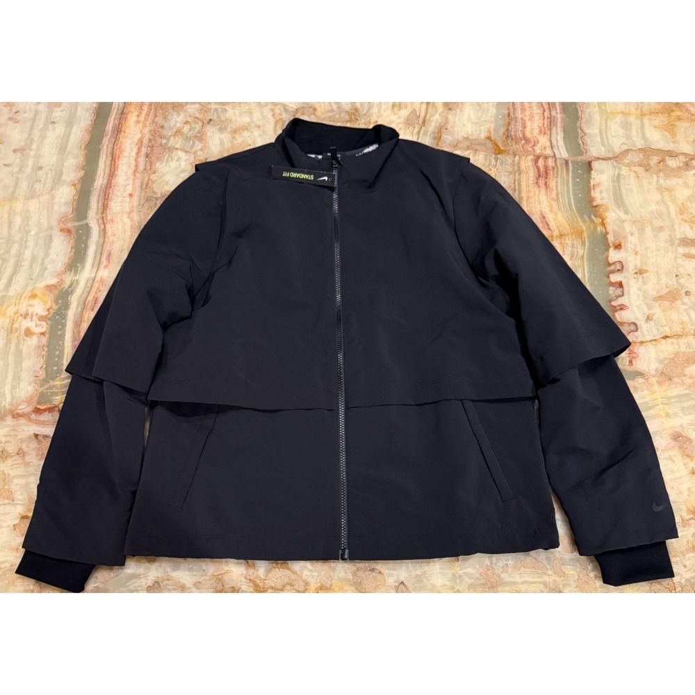 Nike Womens Hyperadapt Shield Golf Jacket‎ Black Water-Resistant Full-Zip Medium